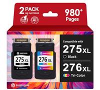 EaseFusion 275XL 276XL - Cartuchos de tinta de color negro para Canon Ink 275 276 PG-275 CL-276 para cartuchos de tinta de impresora Canon Pixma TS3522 TR4720 TS3500 TR4700 TR4722 TS3520