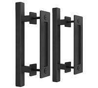 EaseLife Paquete de 2 manijas y tiradores para puerta corredera de granero de 12 pulgadas, rústico de doble cara, resistente