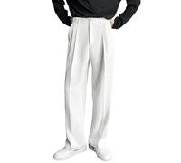 EaseMotions-Super Stretch Ice Silk Comfort Everyday Pant Everyday Comfor Dualego Men's Ice Silk Pants-Slim Fit Super Stretch (White,5XL)