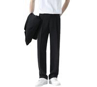 EaseMotions-Super Stretch Ice Silk Comfort Everyday Pant Everyday Comfor Dualego Men's Ice Silk Pants-Slim Fit Super Stretch (Black,XXL)