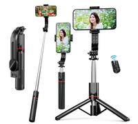 EASERIA Palo selfie compatible con iPhone y Samsung, trípode móvil para streamer, palo selfie con soporte extraíble y mando a distancia