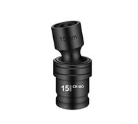 EaseSunny Adaptador de enchufe de impacto de 1/2 pulgada para zonas de difícil acceso, óxido a prueba de óxido para extensor de broca de acero cr-v de 12 mm a 22 mm métrico (15 mm)
