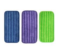 EaseSunny Almohadillas de microfibra reutilizables para barredora Swiffer, paños de limpieza de suelos lavables para azulejos de madera dura, cabezales de fregona resistentes en seco y húmedo, 12