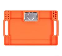 EaseSunny Bandeja de herramientas de silicona con base de acero inoxidable, organizador flexible antideslizante para uso mecánico automotriz, alfombrilla de goma para tornillos y pernos, 36 x 22,7 cm