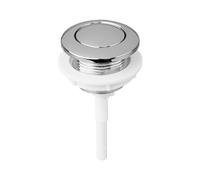 EaseSunny Botón de presión para tanque de inodoro de plástico ABS plateado, fácil de instalar, repuesto para baño, hotel, baños públicos, 4.1 pulgadas