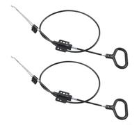 EaseSunny Cable de liberación de reclinable, paquete de 2 manijas de anillo en D para restauración de asiento de salón, línea de metal, 910 mm