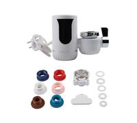 EaseSunny Calentador de agua eléctrico instantáneo sin tanque para cocina y baño, grifo caliente compacto bajo demanda nergética, blanco