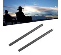 EaseSunny Caña de fibra de carbono, kit de reparación de caña de pescar, fijación de caña rota, 1 mm-9 mm de diámetro, 10 cm de longitud, paquete de 2 repuestos negros para pescadores