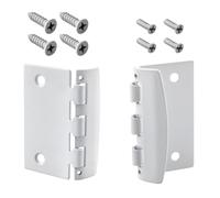 EaseSunny Cerradura de puerta abatible para Prime-Line U 9888, pestillo de privacidad reversible con tope de tornillo, acabado blanco acero para puertas batientes interiores izquierda/derecha, paquete