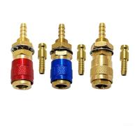 EaseSunny Conector de tubo de latón de liberación rápida de 8 mm para soldadura TIG, línea de agua, sin fugas, juego de adaptadores de acoplamiento rápido (3 piezas)