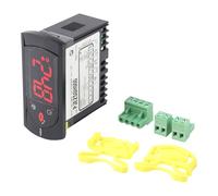 EaseSunny Controlador de termostato digital con sonda de sensor de temperatura, control de botón de 115 V para sistemas Carel y refrigeradores comerciales, plástico y cobre