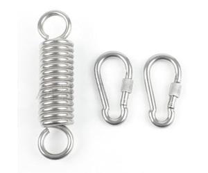 EaseSunny Ganchos de columpio resistentes, ganchos colgantes de resorte, ganchos giratorios duales, carga de 600 kg, acero inoxidable para jardín y patio