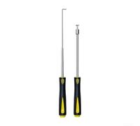 EaseSunny Herramienta de extracción de manijas de puerta de coche, gancho curvado recto de acero para reparación de automóviles, separador seguro de molduras de panel sin daños - Mantenimiento