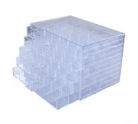 EaseSunny Joyero acrílico transparente de 5 niveles con 120 compartimentos para pulseras, relojes, cuentas, organizador de exposición, dormitorio, escritorio, 11.8 x 7.9 x 15.7 pulgadas