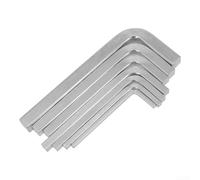 EaseSunny Juego de llaves de cabeza cuadrada en forma de L, 7 piezas, 3-10 mm, profesional para cr-v de acero, llave de 4 puntos para tornillos cuadrados, tareas ligeras, color plateado