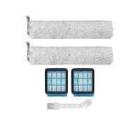EaseSunny Kit de cepillo de rodillo y filtro compatible con Bissell CrossWave OmniForce 3912N 4046, piezas de repuesto lavables con herramienta de limpieza (2 cepillos, 2 filtros)