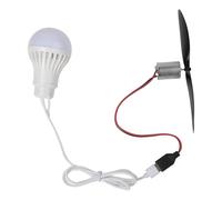 EaseSunny Kit de generador de turbina eólica con luz USB, ABS y motor de molino de viento pequeño de metal para enseñanza de ciencias, dinamo y experimentos de energía renovable