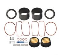 EaseSunny Kit de manguito de cilindro de compresor de aire, 1500 W, silencioso, sin aceite, para reparación de pistón, anillos de goma, color negro