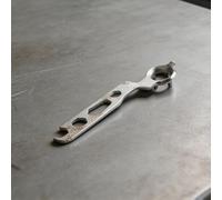 EaseSunny Llave de cuatro garras, herramienta de amoladora angular, llave de extracción, ajuste manual, acero de alto par, desmontaje rápido para máquinas de moler, gris, 156 mm, 1 unidad
