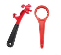 EaseSunny Llave de tapón profesional removedor de tapa de tambor para contenedores de 5 a 55 galones, abridor de cubos robusto para sitios de elaboración de cerveza y construcción, rojo (c)
