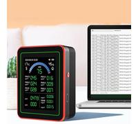 EaseSunny Monitor de calidad del aire, detector, probador PM2.5, dispositivo multifuncional 18 en 1 con pantalla TFT de 2.8 pulgadas, TVOC en tiempo real, temperatura, seguimiento de humedad