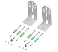 EaseSunny Paquete de 2 soportes de pared de metal para Eufy Indoor Cam E220 P24 y EufyCam 2C/2, soporte de techo en forma de L con agujero para cable, color blanco