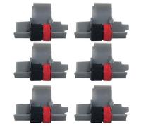 EaseSunny Paquete de 6 rodillos de tinta para calculadora IR-40T, color negro y rojo, compatibles con Sanyo Seiko Citizen, accesorios para calculadora de impresión