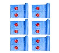 EaseSunny Paquete de 6 tubos de agua de doble cámara de 1 x 8 pies para cubiertas de piscina, anclajes de cubierta de invierno de PVC con protección UV, color azul