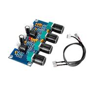 EaseSunny Placa de tono, preamplificador, controlador de audio, ajuste de agudos de graves, chip NE5532, CC 12-24 V, para amplificador de altavoz, 1 paquete