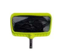 EaseSunny Red de limpieza de piscina, rastrillo de hojas para piscinas, removedor de desechos de malla fina con mango ergonómico para aguas profundas, herramienta de desnatado de plástico duradero
