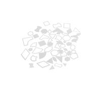 EaseSunny Regla acrílica para acolchado, plantilla de retazos, herramienta de costura, margen de costura de 5 mm, 54 formas geométricas para hacer edredones de manualidades