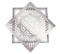 EaseSunny Rejilla de drenaje de acero inoxidable, cubierta de drenaje al aire libre, rejilla de canal, rejilla de agua de lluvia, resistente, antideslizante, para entrada, jardín, patio, 200 x 200 mm