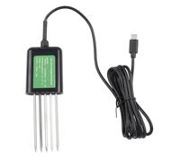 EaseSunny Sensor de suelo USB, probador de suelo de 7 pulgadas, medidor de pH NPK, sonda impermeable IP68, datos en tiempo real para aplicación Android, jardinería agrícola