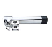 EaseSunny Soporte para caña de pescar, soporte para caña de barco, soporte de abrazadera de acero inoxidable, ángulo ajustable de 360°, agarre seguro para pesca marina, plateado