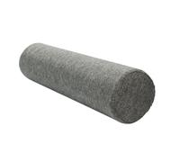 Eashaoo Almohada cervical redonda de espuma viscoelástica cilíndrica para soporte de cabeza y piernas, almohada para cuello, sofá, reposabrazos y funda de lino (gris oscuro, 50 x 20 cm)