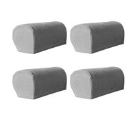 Eashaoo Funda para reposabrazos de silla, 4 unidades, ajuste elástico, de poliéster y elastano, antideslizante, protector de reposabrazos de muebles (gris, XL (75-82 cm)