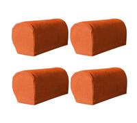 Eashaoo Funda para reposabrazos de silla, 4 unidades, ajuste elástico, poliéster y elastano, antideslizante, protector de brazos para sillón reclinable (naranja, M (45-53 cm)