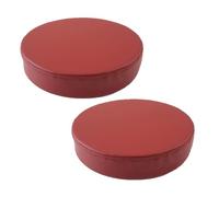 Eashaoo Paquete de 1/2 cojines redondos de espuma de cuero para silla, impermeable, antideslizante, para cocina, comedor, bar, taburete de jardín, tapete de sofá/cojín de suelo con funda desmontable