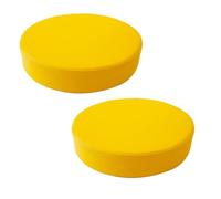 Eashaoo Paquete de 1/2 cojines redondos de espuma de cuero para silla, impermeable, antideslizante, para cocina, comedor, bar, taburete de jardín, tapete de sofá/cojín de suelo con funda desmontable