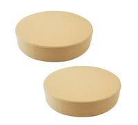 Eashaoo Paquete de 1/2 cojines redondos de espuma de cuero para silla, impermeable, antideslizante, para cocina, comedor, bar, taburete de jardín, tapete de sofá/cojín de suelo con funda desmontable