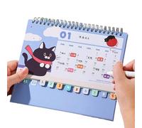 Easily Cat Calendar - Rotating 2026 Calendar, 10x8 Inch Weekly Planner for Daily Reminders, Premium Wood Tabletop Date Planner with Large Layout, 2026 Month, Appointment Month for Professional Time