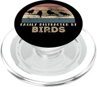 Easily Distracted by Birds Distressed Funny Bird Birds Lover PopSockets PopGrip para MagSafe