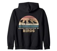 Easily Distracted by Birds Distressed Funny Bird Birds Lover Sudadera con Capucha