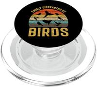 Easily Distracted by Birds Vintage Retro Birds Lover PopSockets PopGrip para MagSafe