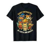 Easily Distracted by Cats and Side Quests RPG Camiseta