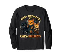 Easily Distracted by Cats and Side Quests RPG Gamer Manga Larga