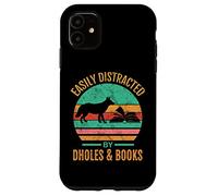 Easily Distracted by Dholes & Books Retro Wild Dogs Lover Carcasa para iPhone 11