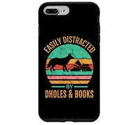 Easily Distracted by Dholes & Books Retro Wild Dogs Lover Carcasa para iPhone 7 Plus/8 Plus