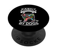 Easily Distracted by Dogs Alaskan Malamute Dog Lover PopSockets PopGrip Adhesivo