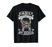 Easily Distracted by Dogs American Foxhound Dog Lover Camiseta
